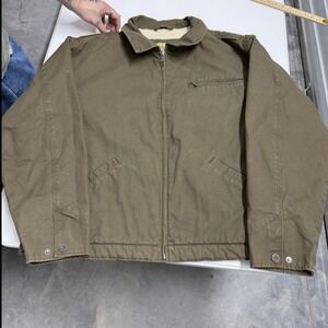 Cabela's Carhartt style detroit Work Jacket Sherpa Lined Casual Outerwear